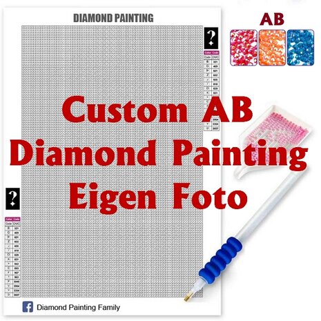 *Diamond Painting Own Photo AB - Square stones (Custom) (Full)