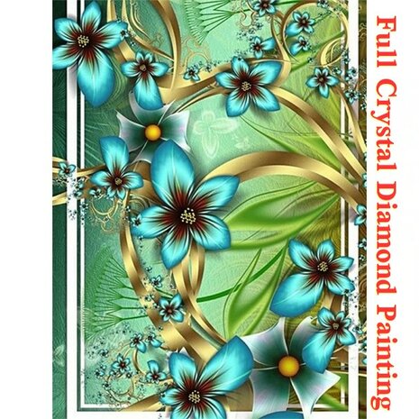 Crystal Diamond Painting Bloemen schilderij