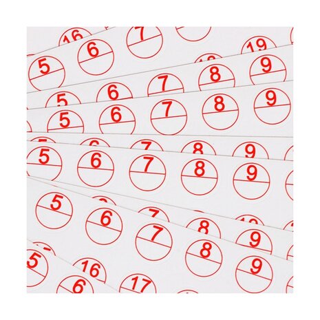 Diamond Painting number stickers (10 sheets)