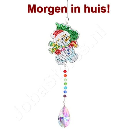 Diamond Painting Kerst Hanger Sneeuwpop