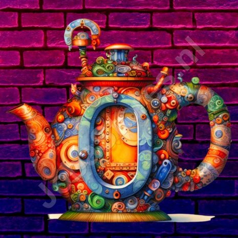 Diamond Painting Alphabet Teapot