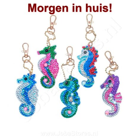 Diamond Painting Seahorses Keychain Set (5 pieces)