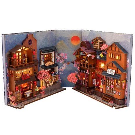 Miniature DIY House Book Nook TC25 (including lighting and dust cover)