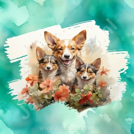 Diamond Painting Aquarel Hond - Basenji