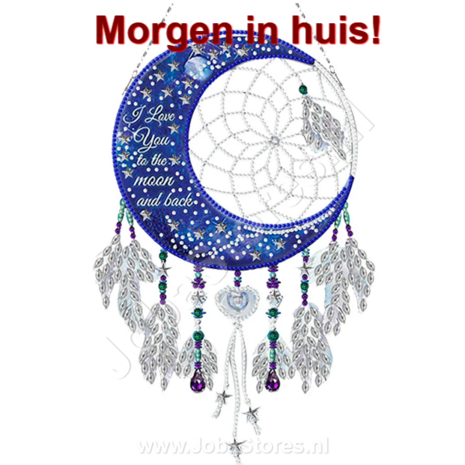 Diamond Painting Dreamcatcher I love you to the moon and back (26cm)