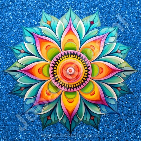 Diamond Painting Mandala Blauw