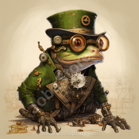 Diamond Painting Steampunk Kikker