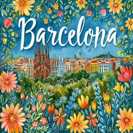 Diamond Painting Vakantie liefde - Barcelona