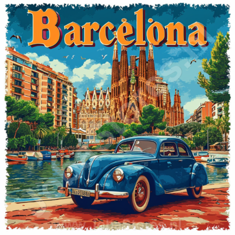 Diamond Painting Vakantie liefde - Barcelona