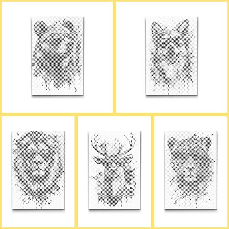 HappyDots DOT Painting Kleurboek Gekke dieren - 20 stippelschilderijen