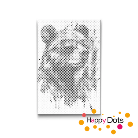 HappyDots DOT Painting Gekke dieren - Beer