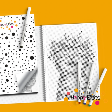 HappyDots DOT Painting Kleurboek Katten - 20 stippelschilderijen