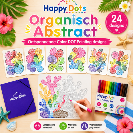 HappyDots Color DOT Painting set Organic Abstract A4