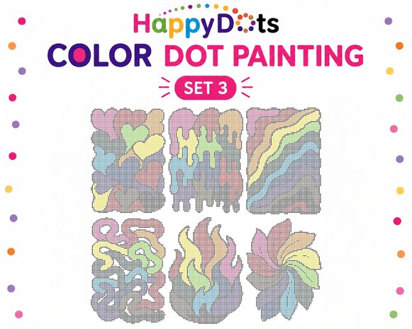 HappyDots Color DOT Painting set Organic Abstract A4