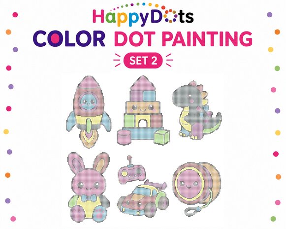 HappyDots Color DOT Painting set Toy A4
