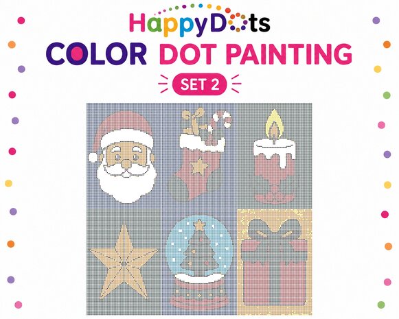 HappyDots Color DOT Painting set Christmas A4