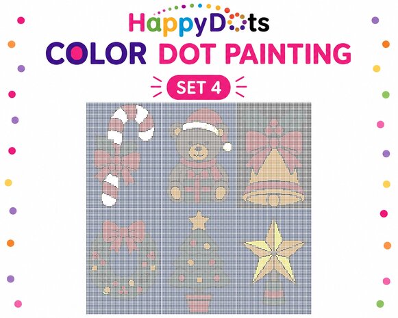 HappyDots Color DOT Painting set Christmas A4