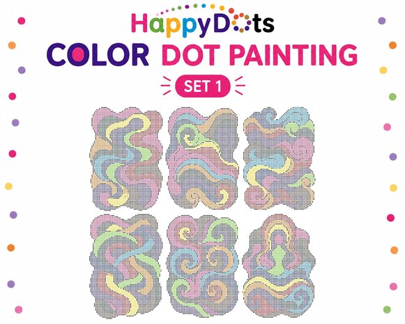 HappyDots Color DOT Painting set Lines A4