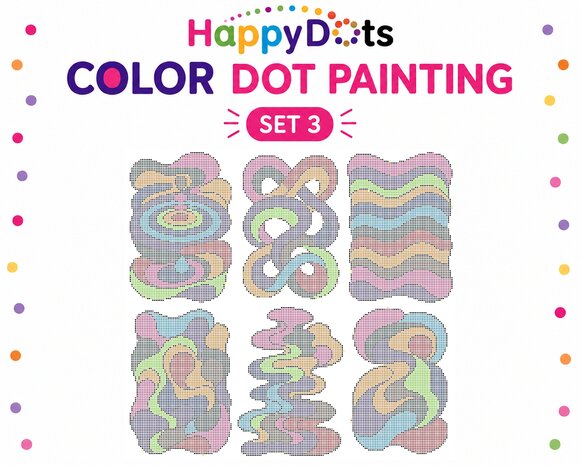 HappyDots Color DOT Painting set Lines A4