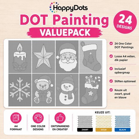 HappyDots DOT Painting Value Pack Christmas (24 pieces)