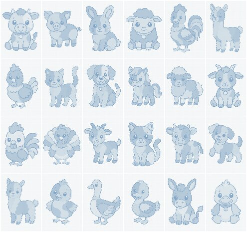 HappyDots DOT Painting Farm Animals Value Pack &ndash; 24 Sheets
