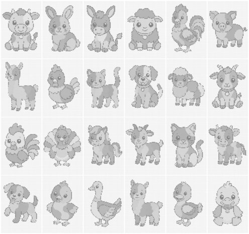 HappyDots DOT Painting Farm Animals Value Pack &ndash; 24 Sheets