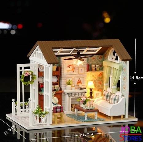 Miniatuur zelfbouw huisje "Happy Times"