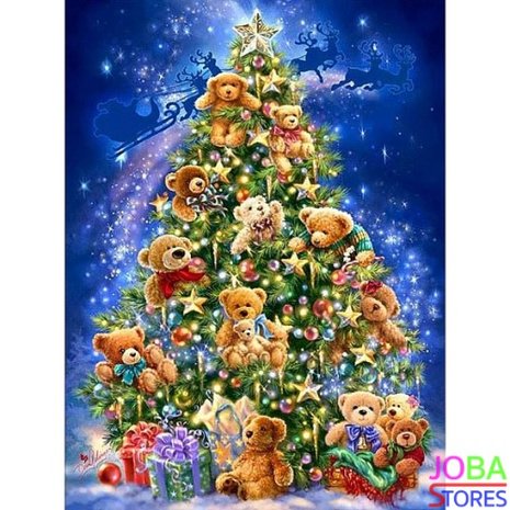 Diamond Painting Kerstboom 40x50cm