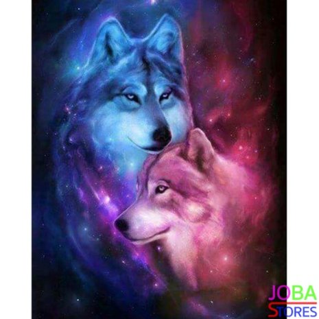 Diamond Painting Wolves Couple 30x40cm