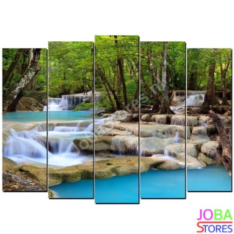 Diamond Painting Waterval 5 luiks 100x55cm