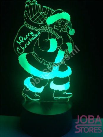 3D Illusie Lamp Kerstman (7 kleuren instelbaar)