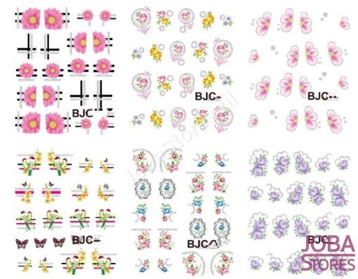 Nagel Sticker Set Glitter & Bloemen (55 vellen)