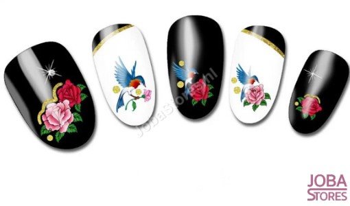 Nagel Sticker Set Glitter & Bloemen (55 vellen)