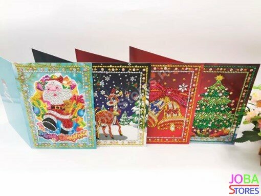 Diamond Painting Christmas Cards Set 07 (8 cards) - Shop now - JobaStores