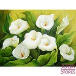 Diamond Painting Witte Bloemen 20x25cm