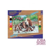 Schilderen op nummer "Sequin Art" Senior Basset Honden