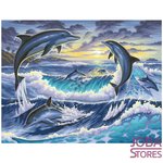 SchilderSchilderen op nummer "Sequin Art" Senior Dolfijnenen op nummer "Sequin Art" Senior Dolfijne