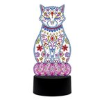 Diamond Painting 3D Illusie Lamp Kat