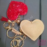 Bling Sleutelhanger Hart Grijs_