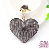 Bling Sleutelhanger Hart Grijs_