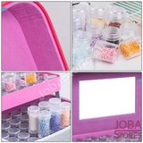 Diamond Painting Beautycase Bewaarkoffer 126 slots Zwart