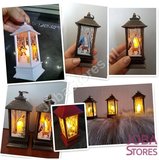 Mini Kerst Lantaarn Kerstman Rood_