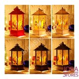 Mini Kerst Lantaarn Kerstman Rood_