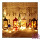 Mini Kerst Lantaarn Kerstman Rood_