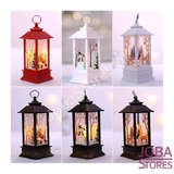 Mini Kerst Lantaarn Kerstman Rood_