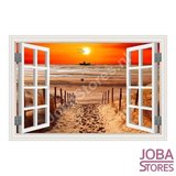 Diamond Painting Raamzicht Strand 30x45cm