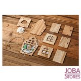 Mini Houten Kerst Huisje met verlichting Kerstman