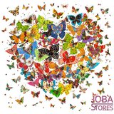 Diamond Painting Vlinder Hart 30x30cm_