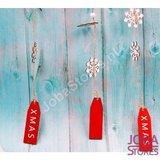 Houten Kerst Slinger Sneeuwpop