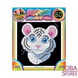 Sequin Art / Pailletten kunst Tijgertje_